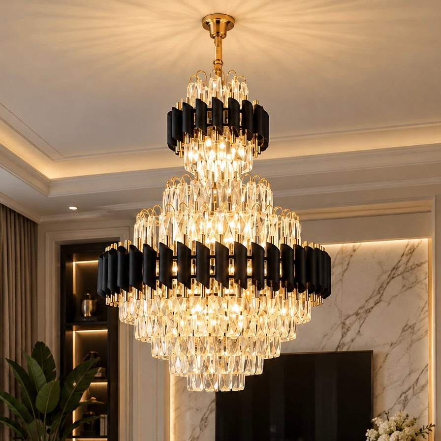 Candelabru Auriu+Negru Diametru 50cm