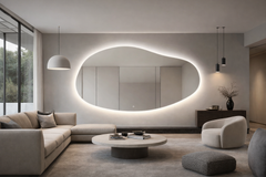 Oglinda LED Premium 140x90cm Touch 3 Culori Luminoase