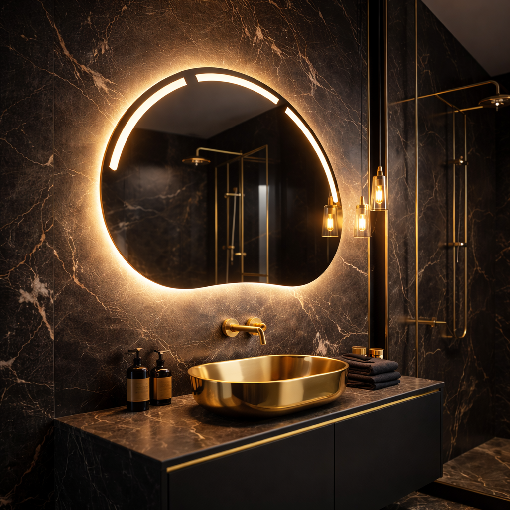 Oglinda LED Premium 80x60cm Touch 3 Culori Luminoase