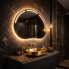 Oglinda LED Premium 80x60cm Touch 3 Culori Luminoase