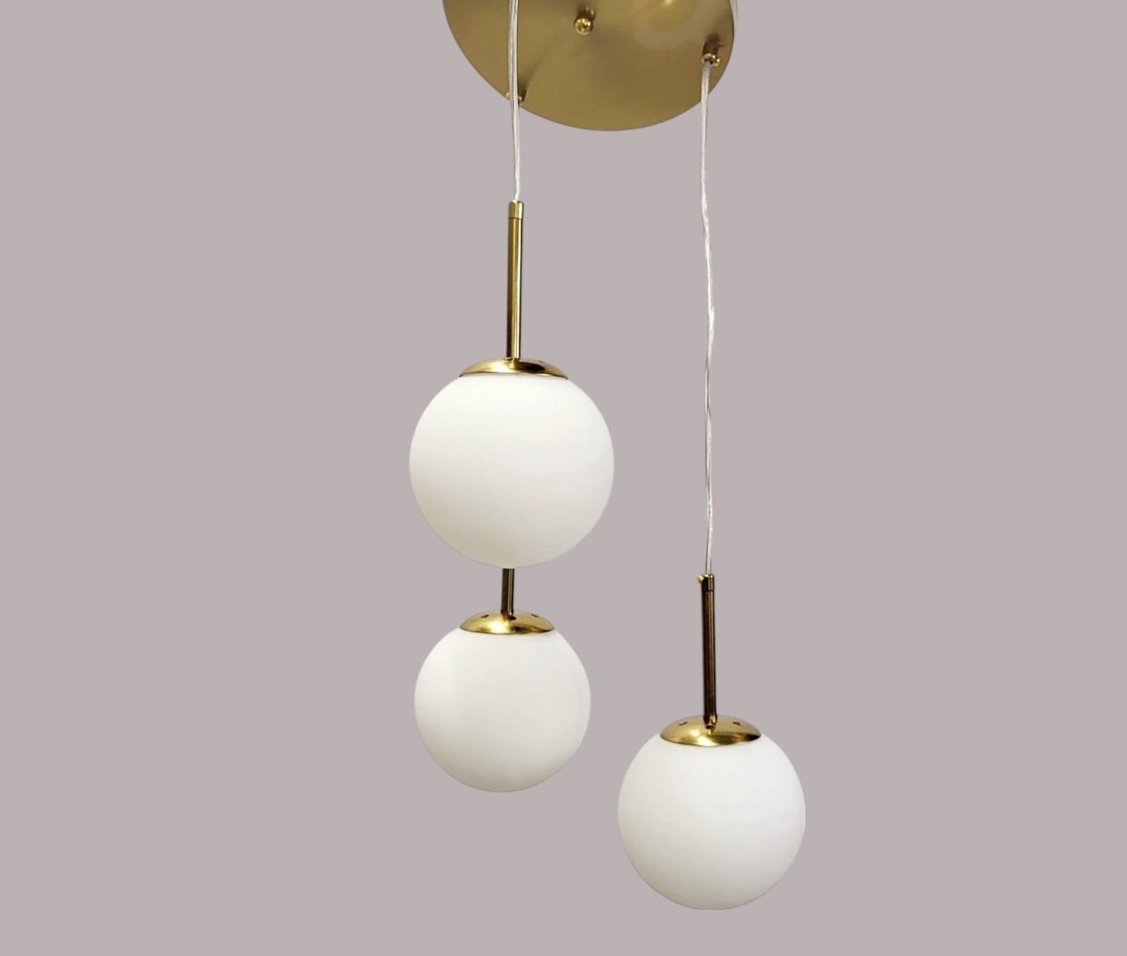 Pendul Moon Reglabil 3xE27 Auriu