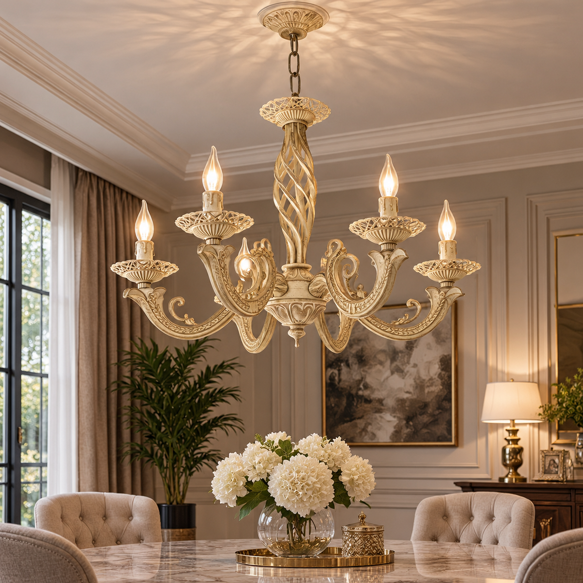 Candelabru Clasic Auriu cu 5 Brate