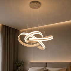 Pendul LED 50cm 140W Stace 3 Tipuri de Lumini Auriu