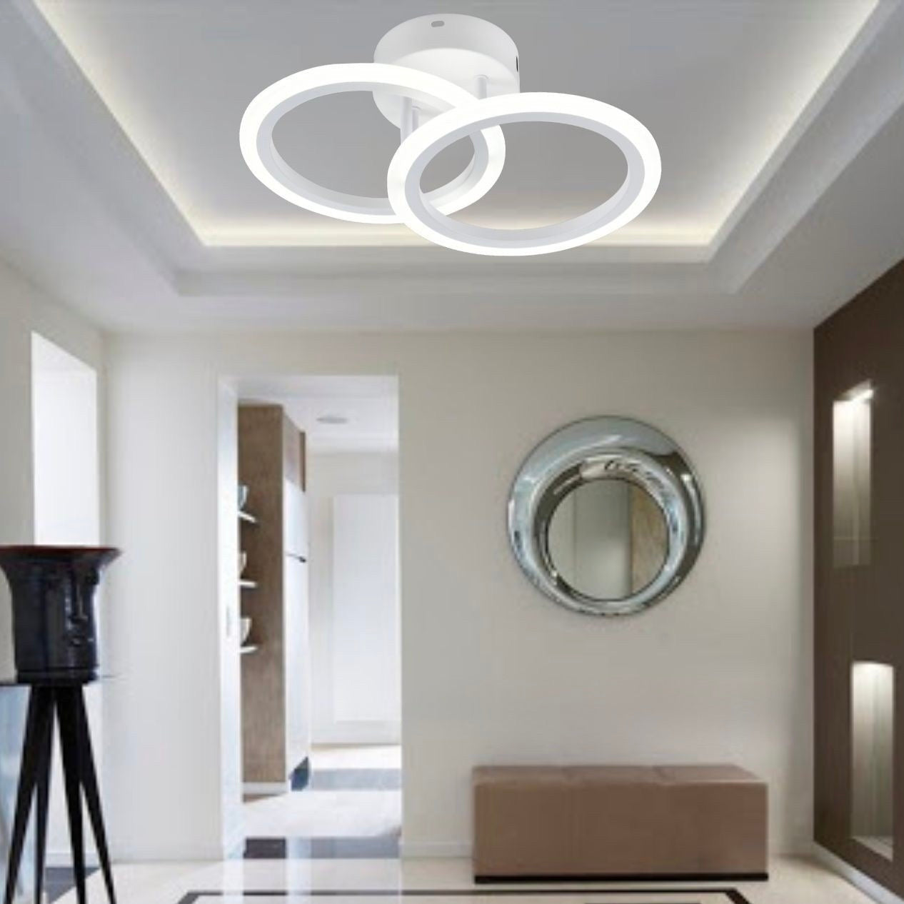 Lustra LED 35W Telecomanda Odele 3 Tipuri de Lumini Alb