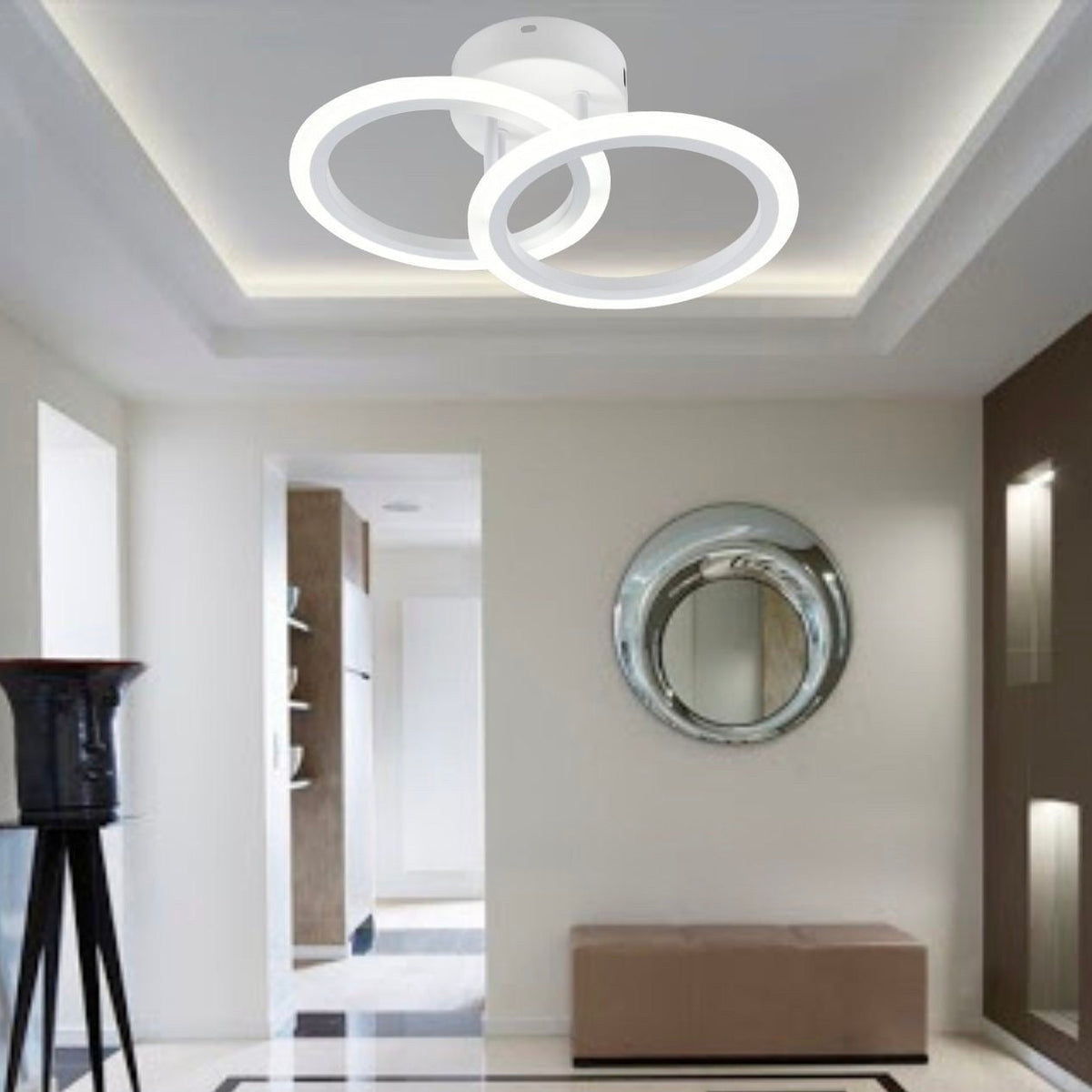 Lustra LED 35W Telecomanda Odele 3 Tipuri de Lumini Alb