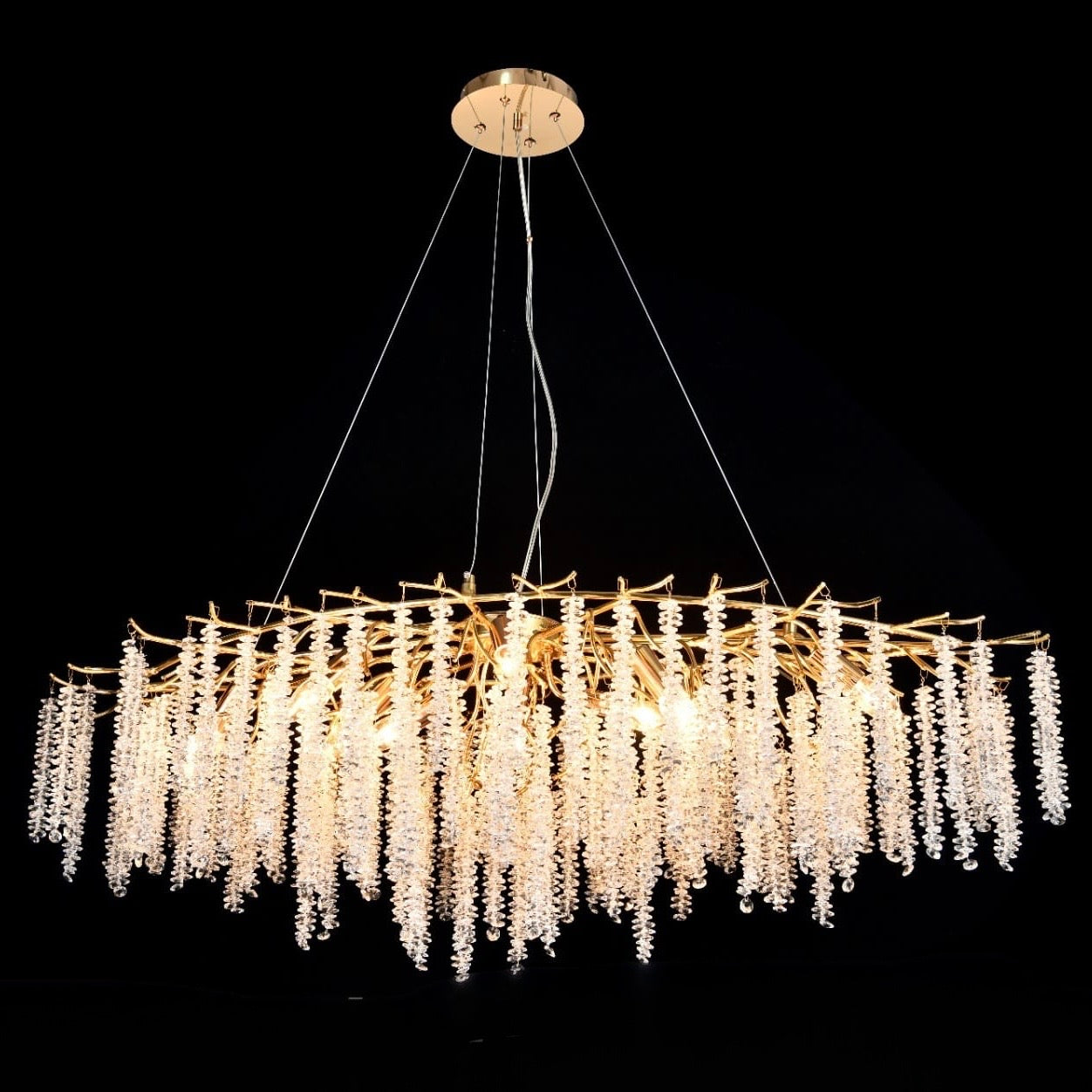 Candelabru Tigres 120x55cm 10xE14 Auriu