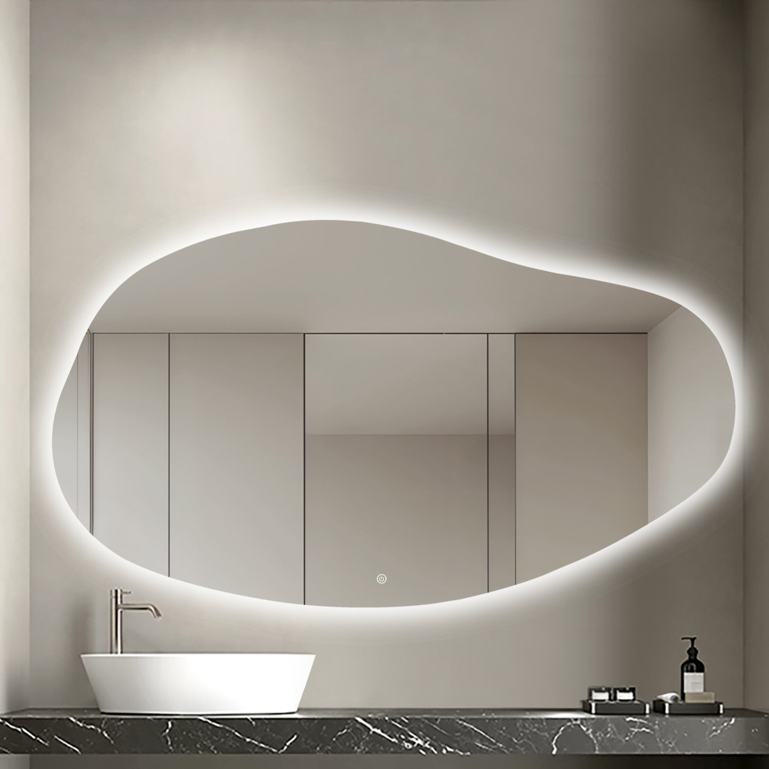 Oglinda LED Premium 140x90cm Touch 3 Culori Luminoase