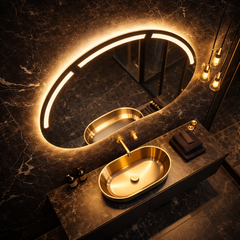 Oglinda LED Premium 80x60cm Touch 3 Culori Luminoase