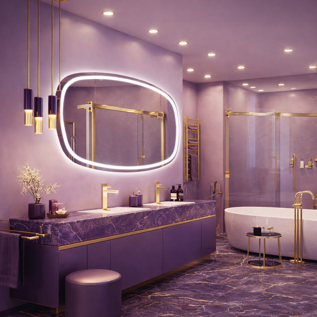 Oglinda LED Premium 150x85cm Touch 3 Culori Luminoase