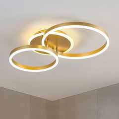 Lustra LED 120W cu Telecomanda Azele 3 Tipuri de Lumini Auriu