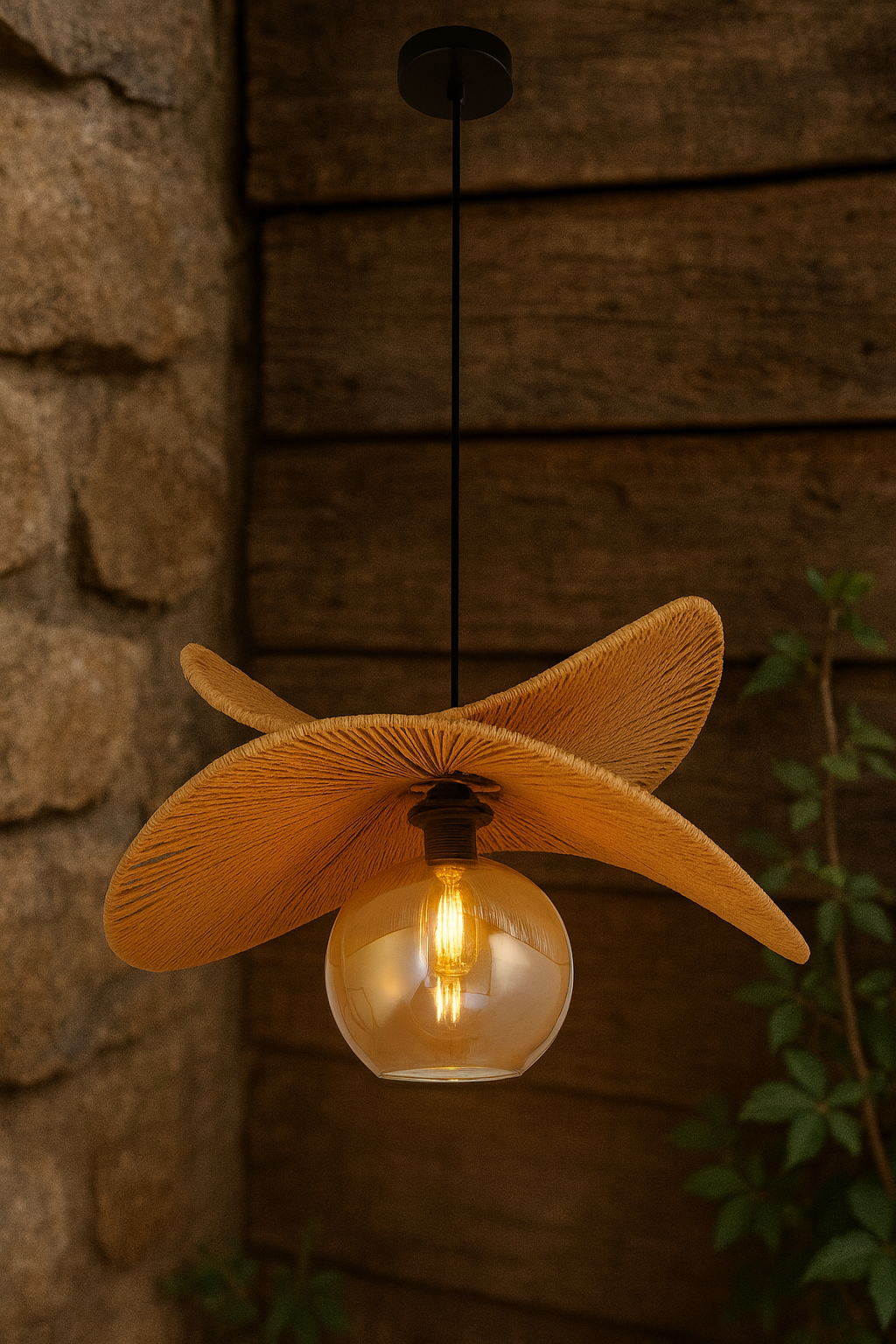 Pendul Rustic 40cm Eagle 1xE27 Sfoara