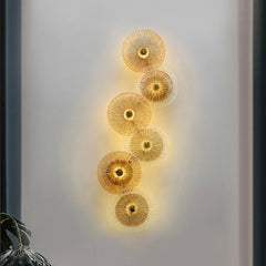 Aplica Crystal LED 92cm Lumina Calda 24W Auriu