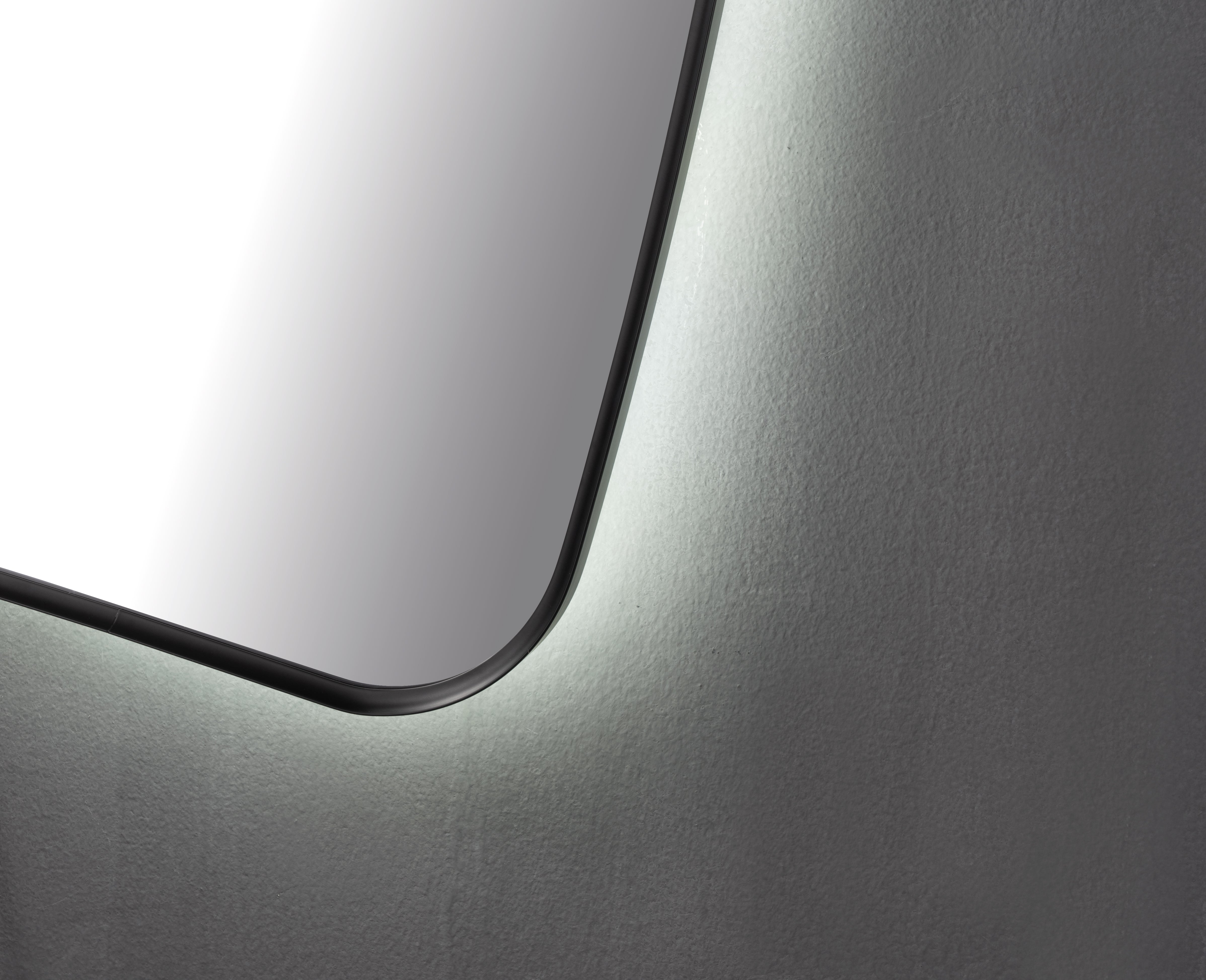 Oglinda LED Rama Neagra 70x110cm Touch 3 Culori Luminoase – Sticla Premium 5 mm