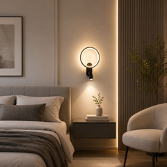 Aplica LED 28cm Urban 3 Tipuri de Lumini Negru