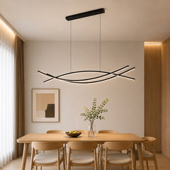 Pendul LED 120cm cu Telecomanda 3 Tipuri de Lumini Negru