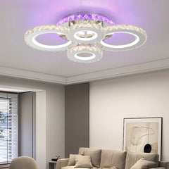 Lustra LED Crystal RGB Diametru 60cm 138W Crom