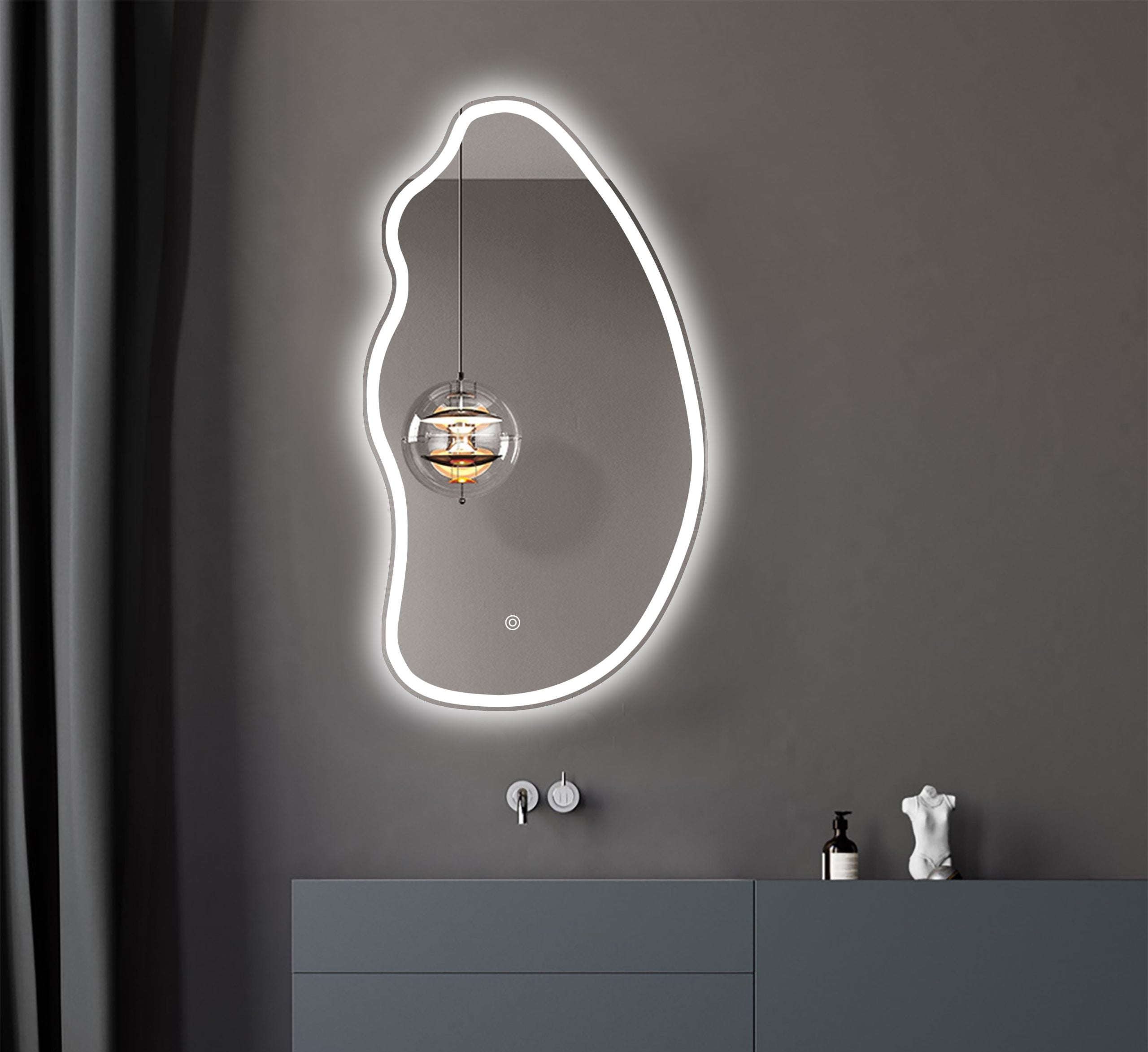 Oglinda LED Cloud 60x80cm Touch 3 Culori Luminoase
