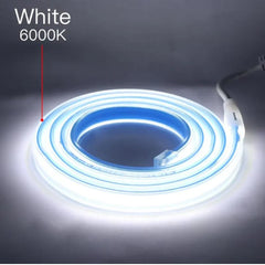 Banda LED COB 220V IP65 Lumina Rece 8W/m, 100m/rola, Alimentator Inclus