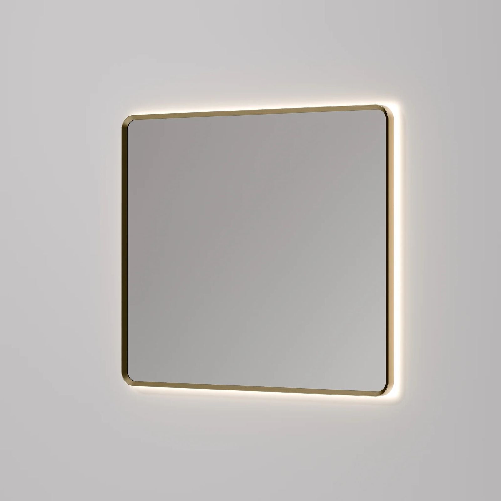 Oglinda LED Premium 80x80cm Rama Aurie Touch 3 Culori Luminoase