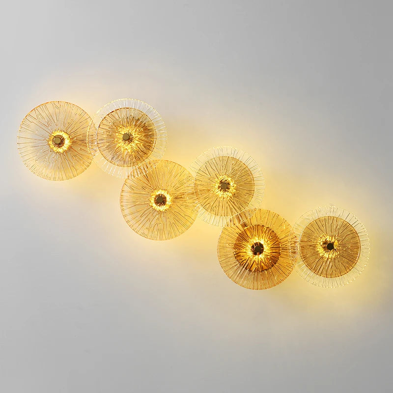 Aplica Crystal LED 92cm Lumina Calda 24W Auriu