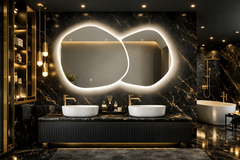 Oglinda LED Premium 140x80cm Touch 3 Culori Luminoase – Sticla Premium 5 mm