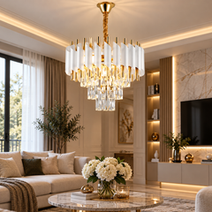 Candelabru Alb Diametru 40cm