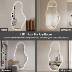 Oglinda LED Cloud 65x100cm Touch 3 Culori Luminoase