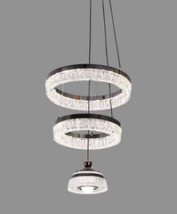 Pendul LED 32cm 43W Stace 3 Tipuri de Lumini Negru