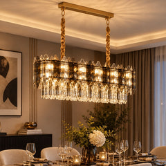 Candelabru Oval Auriu+Negru 80cm