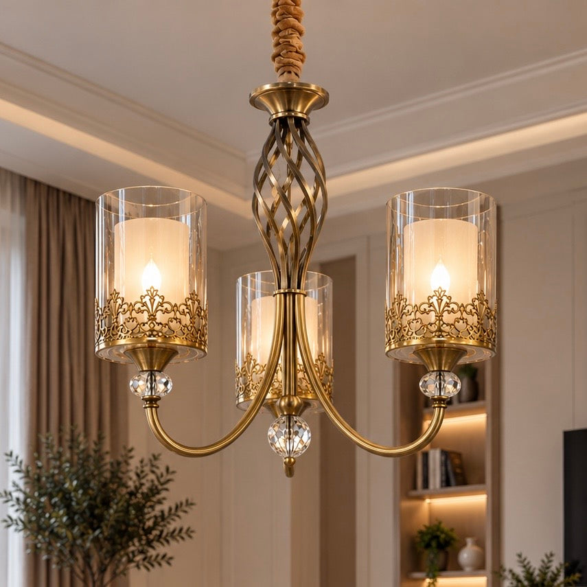 Candelabru Clasic Auriu cu 3 Brate
