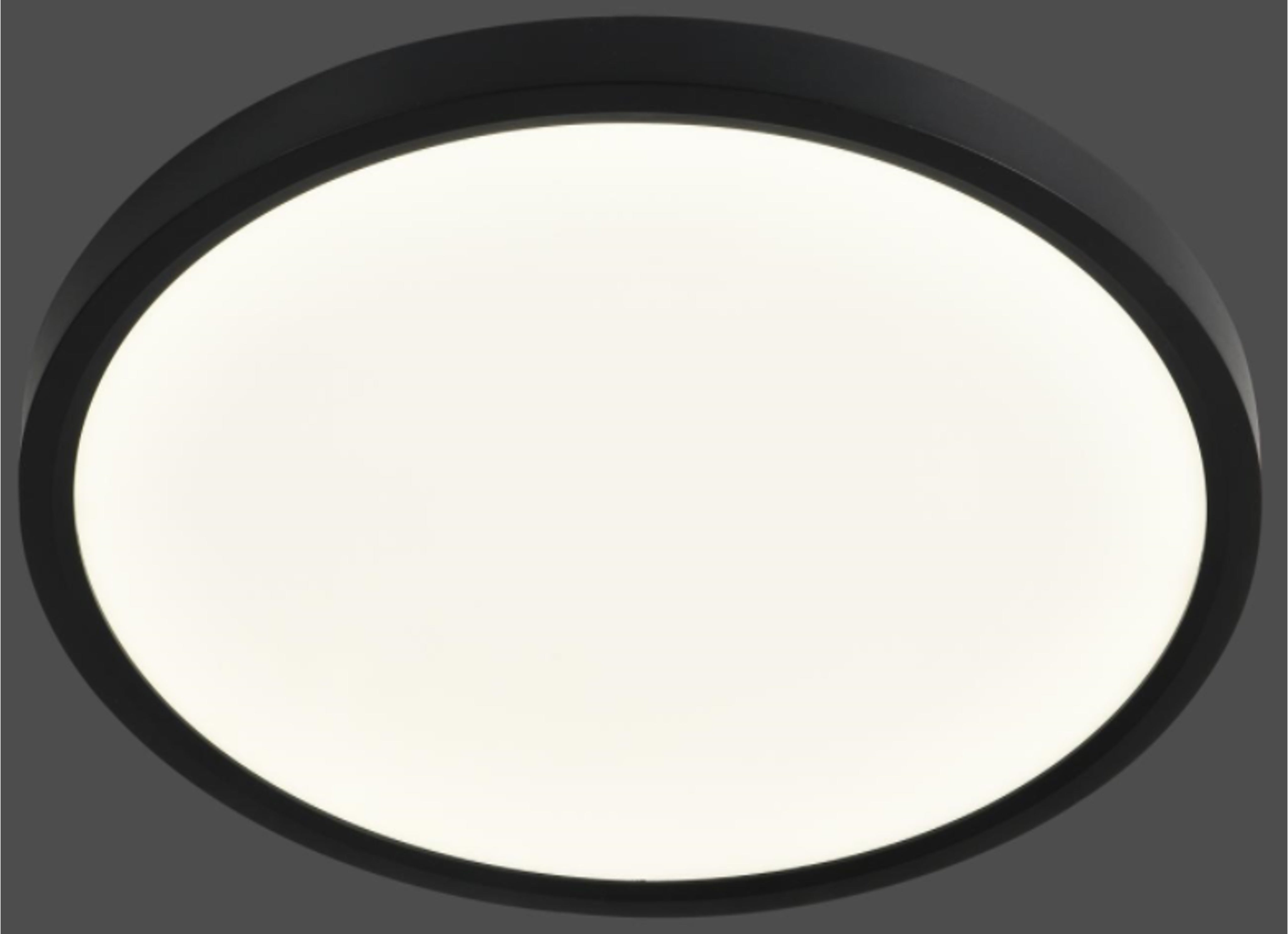 Plafoniera LED Ultra Slim 40cm 3 Tipuri de Lumini Negru