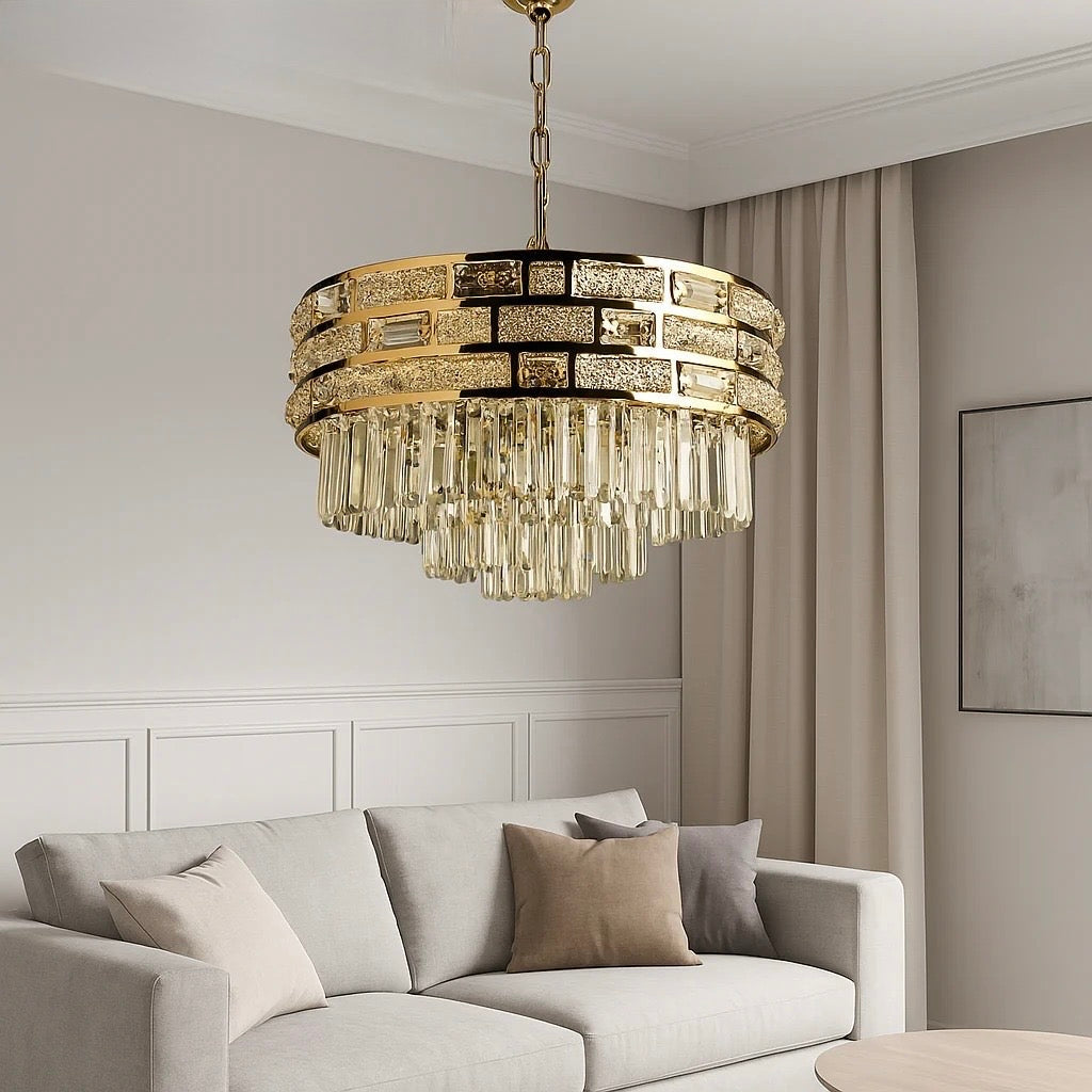 Candelabru Zergo 10xE27 Diametru 50cm Auriu
