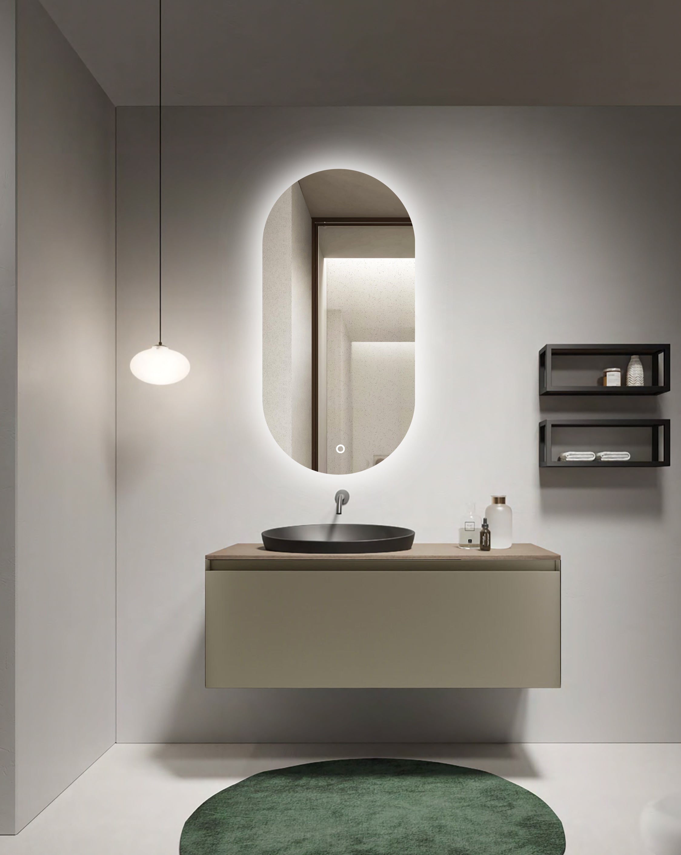 Oglinda LED Premium 60x100cm Touch 3 Culori Luminoase