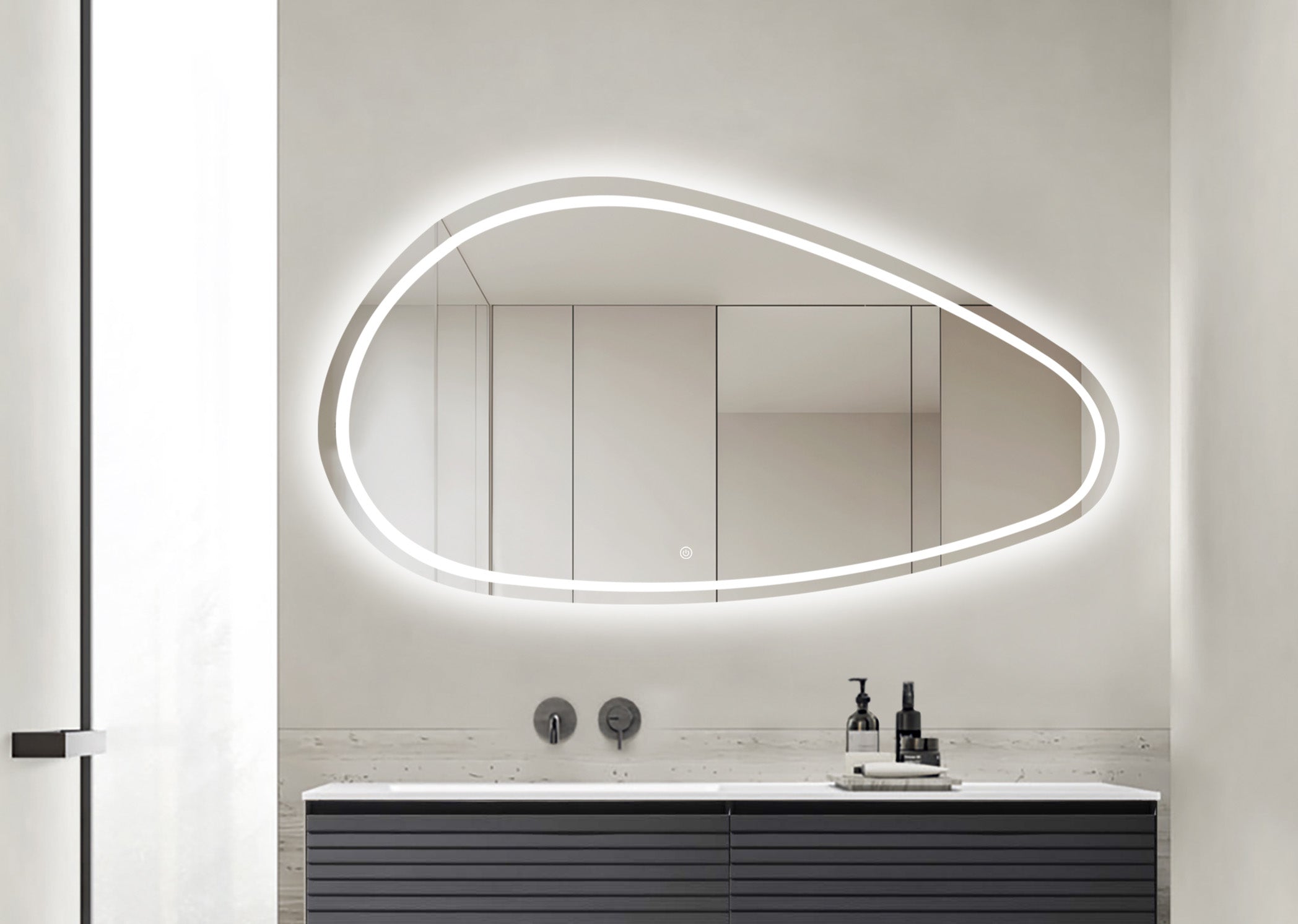 Oglinda LED Premium 160x85cm Touch 3 Culori Luminoase
