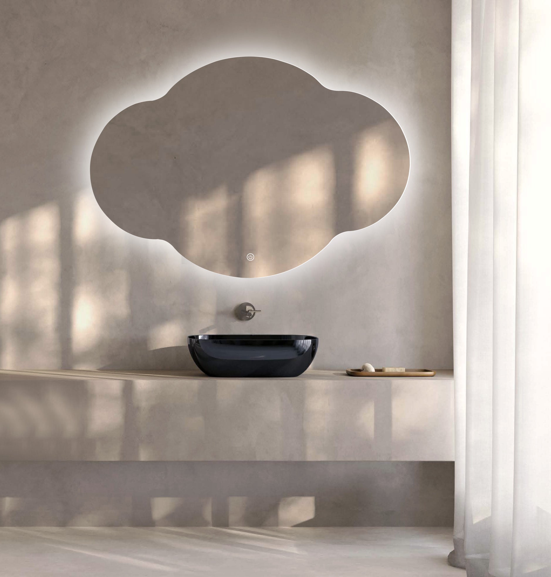 Oglinda LED Premium 110x90cm Touch 3 Culori Luminoase