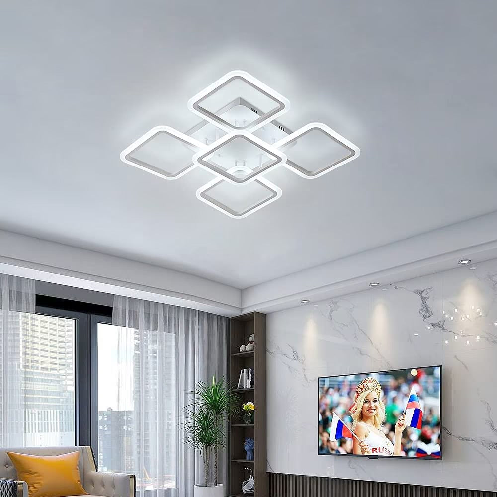 Lustra LED cu Telecomanda Estia 3 Tipuri de Lumini 90W Alb