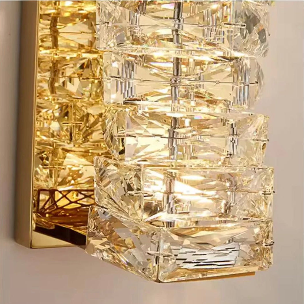 Aplica Crystal LED 46cm 3 Tipuri de Lumini 40W Auriu