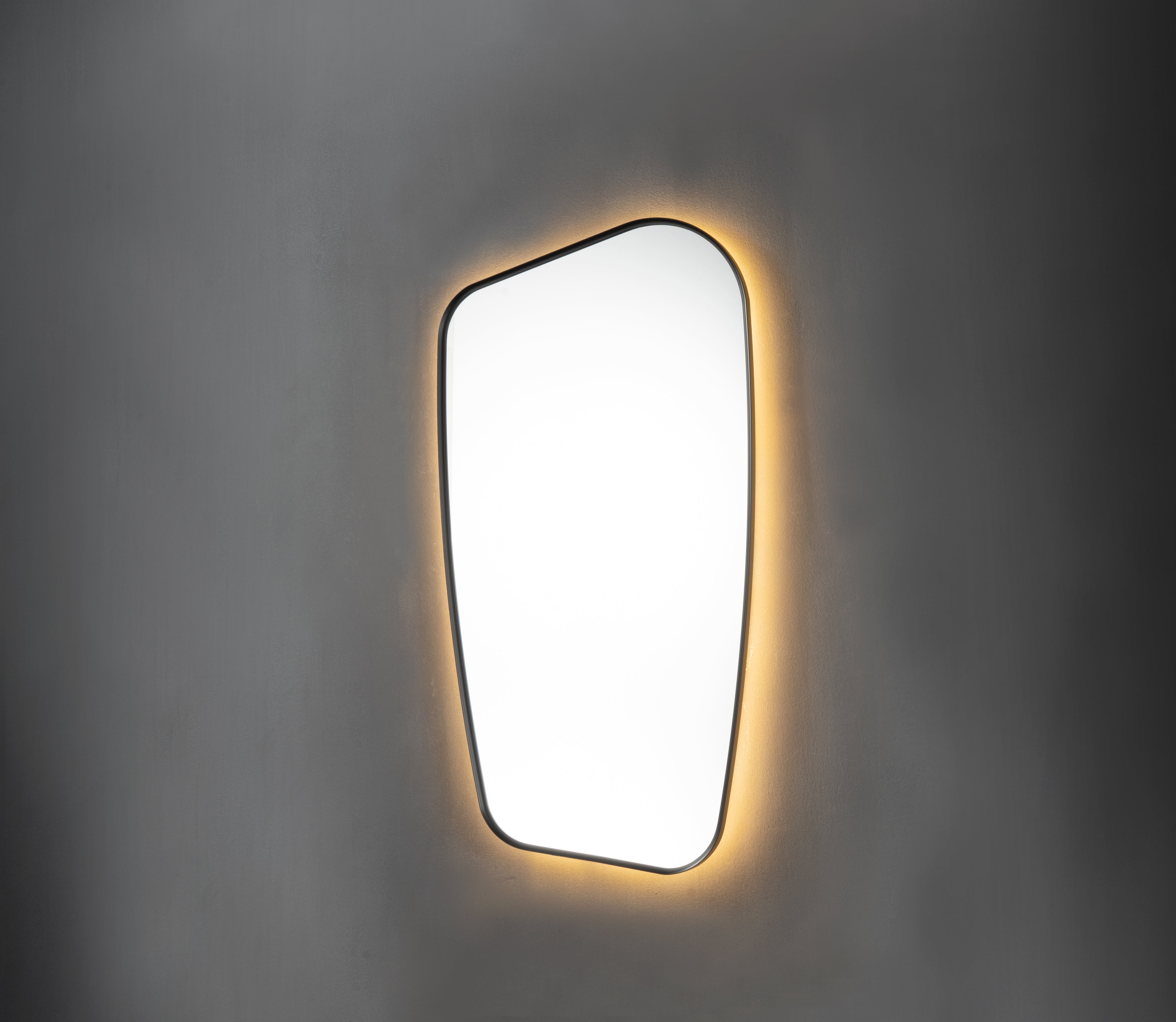Oglinda LED Rama Neagra 70x110cm Touch 3 Culori Luminoase – Sticla Premium 5 mm