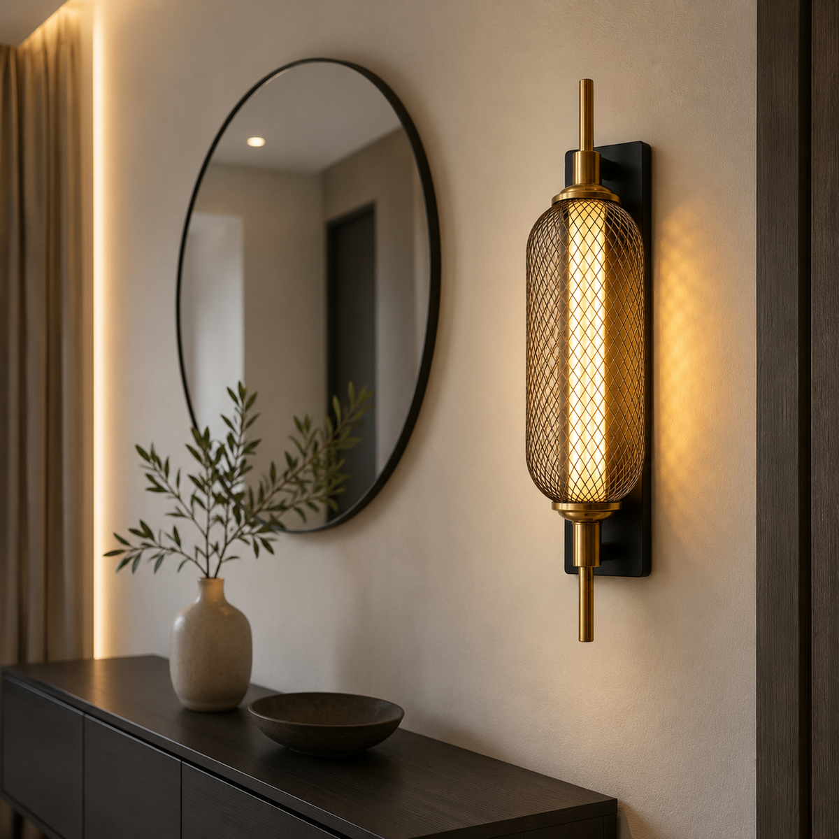 Aplica LED 30cm Kult 3 Tipuri de Lumini Negru+Auriu