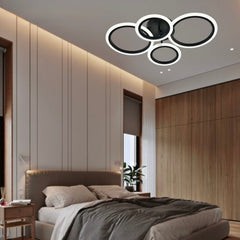 Lustra LED cu Telecomanda Odele 3 Tipuri de Lumini 108W Negru