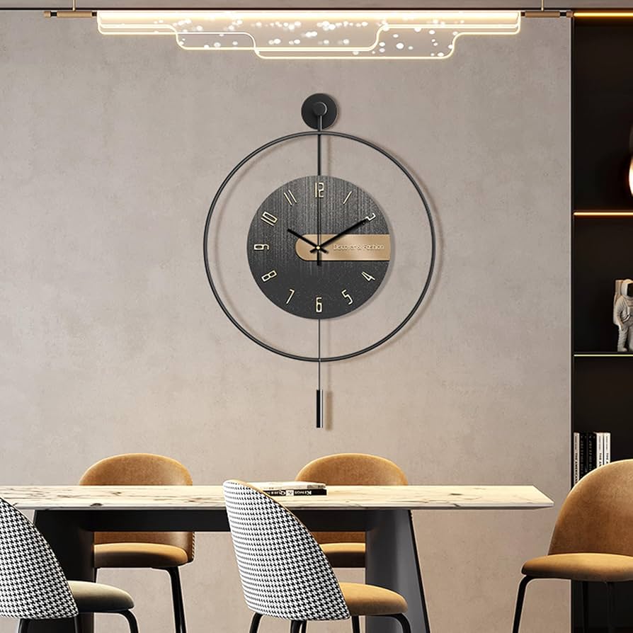 Aplica LED cu Ceas Viena 50cm Negru