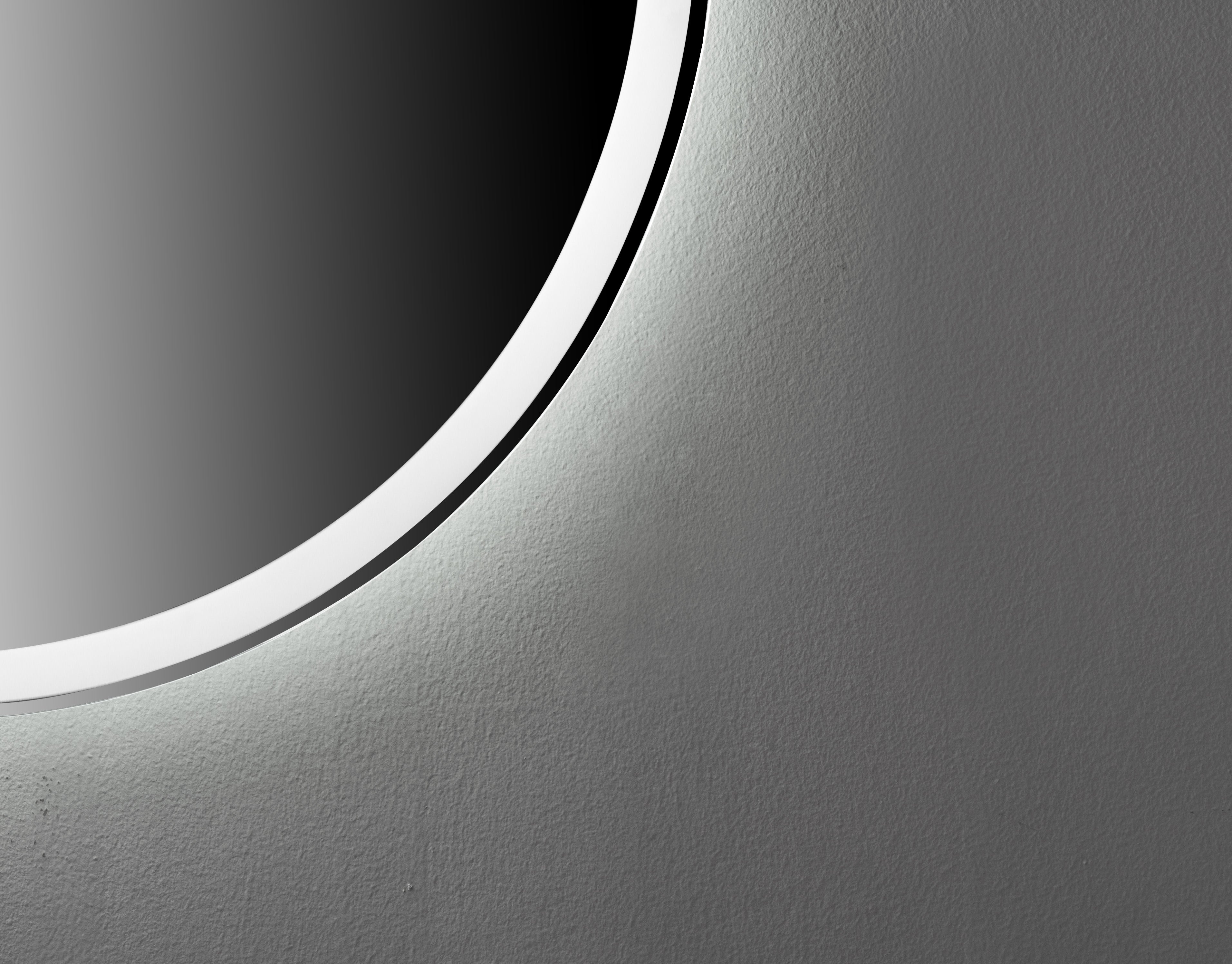 Oglinda baie LED 90x70cm Rama Neagra 3 Tipuri de Lumini Buton Touch Dezaburire Intensitate Reglabila