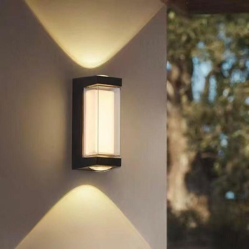 Aplica LED Exterior Cube Lumina Calda 3000K 7W Negru