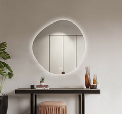 Oglinda LED Premium 80x80cm Touch, 3 Culori Luminoase