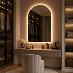 Oglinda LED Premium 75x80cm Touch, 3 Culori Luminoase