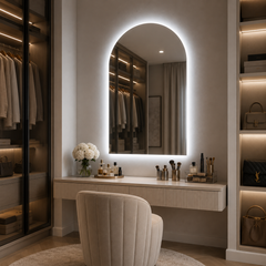Oglinda LED Premium 75x80cm Touch, 3 Culori Luminoase