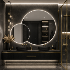 Oglinda LED Premium 120x80cm Touch, 3 Culori Luminoase