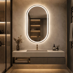 Oglinda LED Premium 70x90cm Touch, Dezaburire, 3 Culori Luminoase