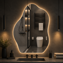 Oglinda LED Premium 70x90cm Touch, Dezaburire, 3 Culori Luminoase