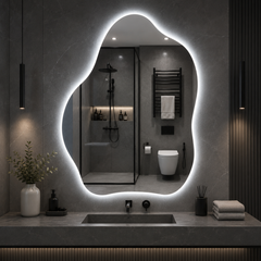 Oglinda LED Premium 70x90cm Touch, Dezaburire, 3 Culori Luminoase